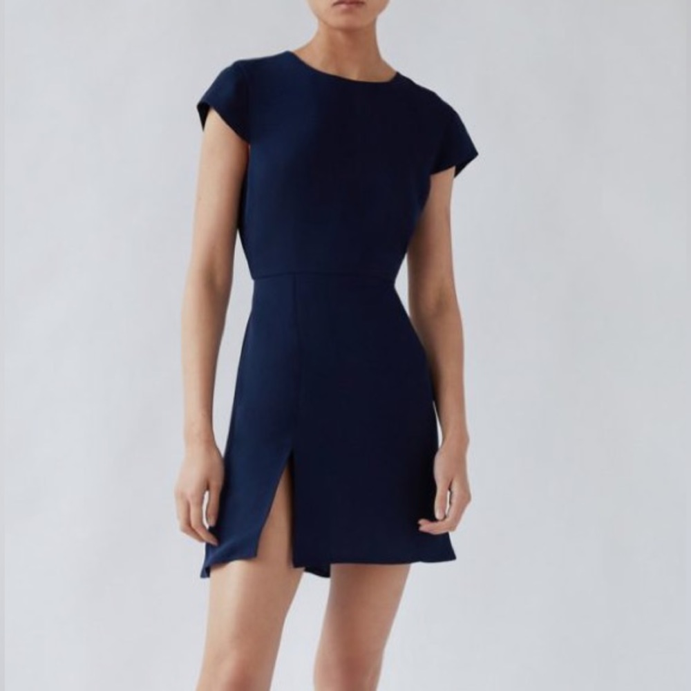 Babaton Hamptons Mini Dress in navy, size 0